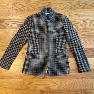 J. CREW - Houndstooth Blazer with Jeweled Collar